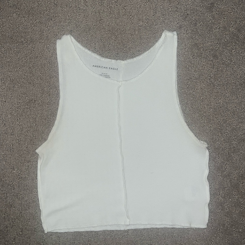 American Eagle white high neck tank top